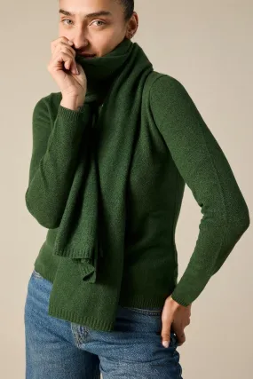 100% Cashmere Scarf in Cedar Green