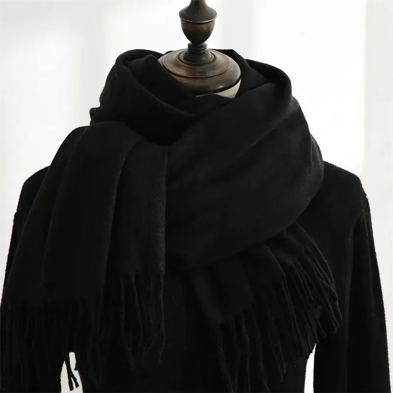 1pc Fashionable Winter Scarf for Men - Soft, Skin-Friendly, Warm, and Long with Tassel Wraps - Perfect for Outdoor Activities and Casual Wear