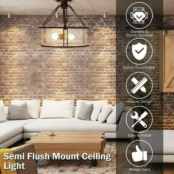 3-Light Flush Mount Ceiling Light