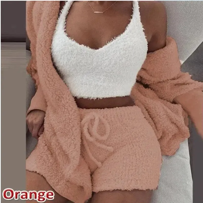 3-Piece Women's Plush Loungewear Set