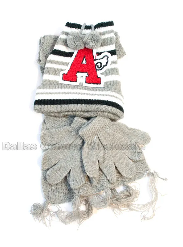 883648 Little Boys Beanie Gloves Scarf Set Wholesale