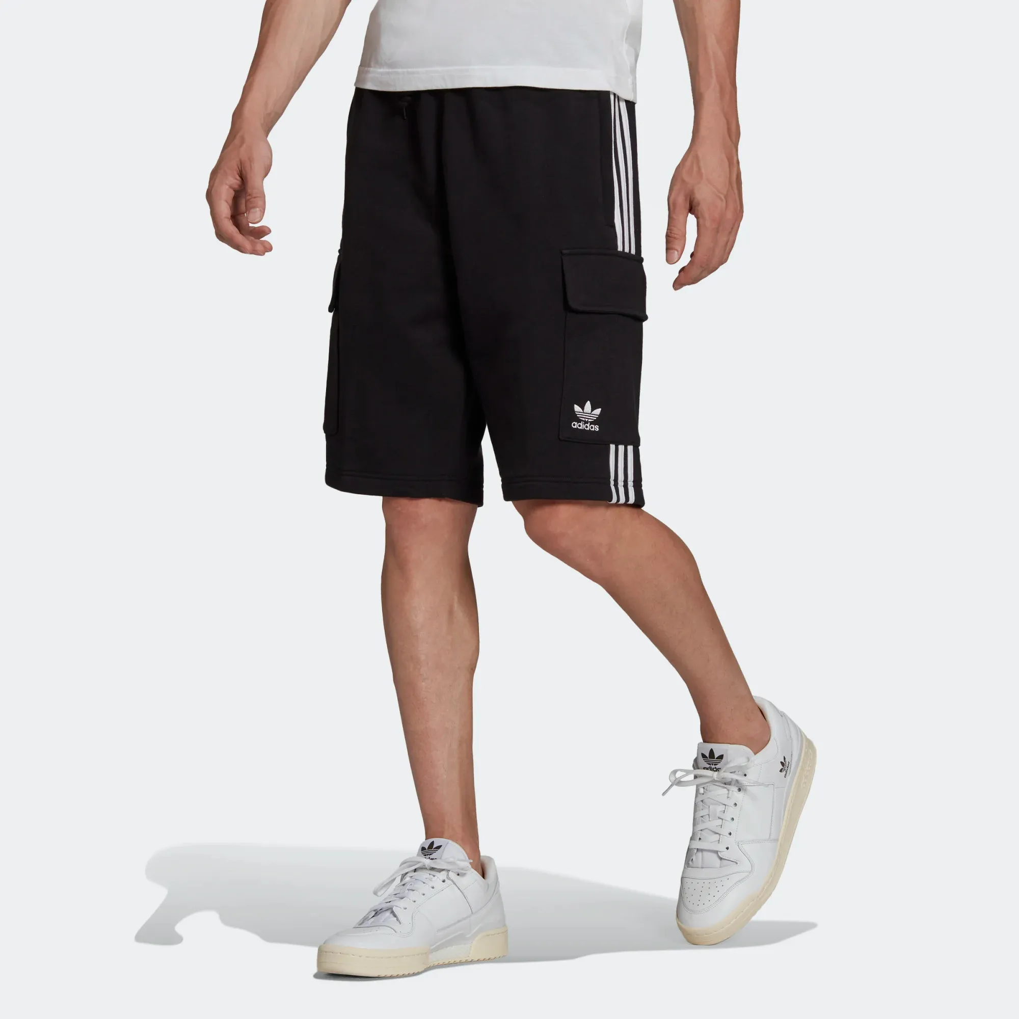 Adidas Men's Adicolor Classics 3 Striples Cargo Shorts - Black