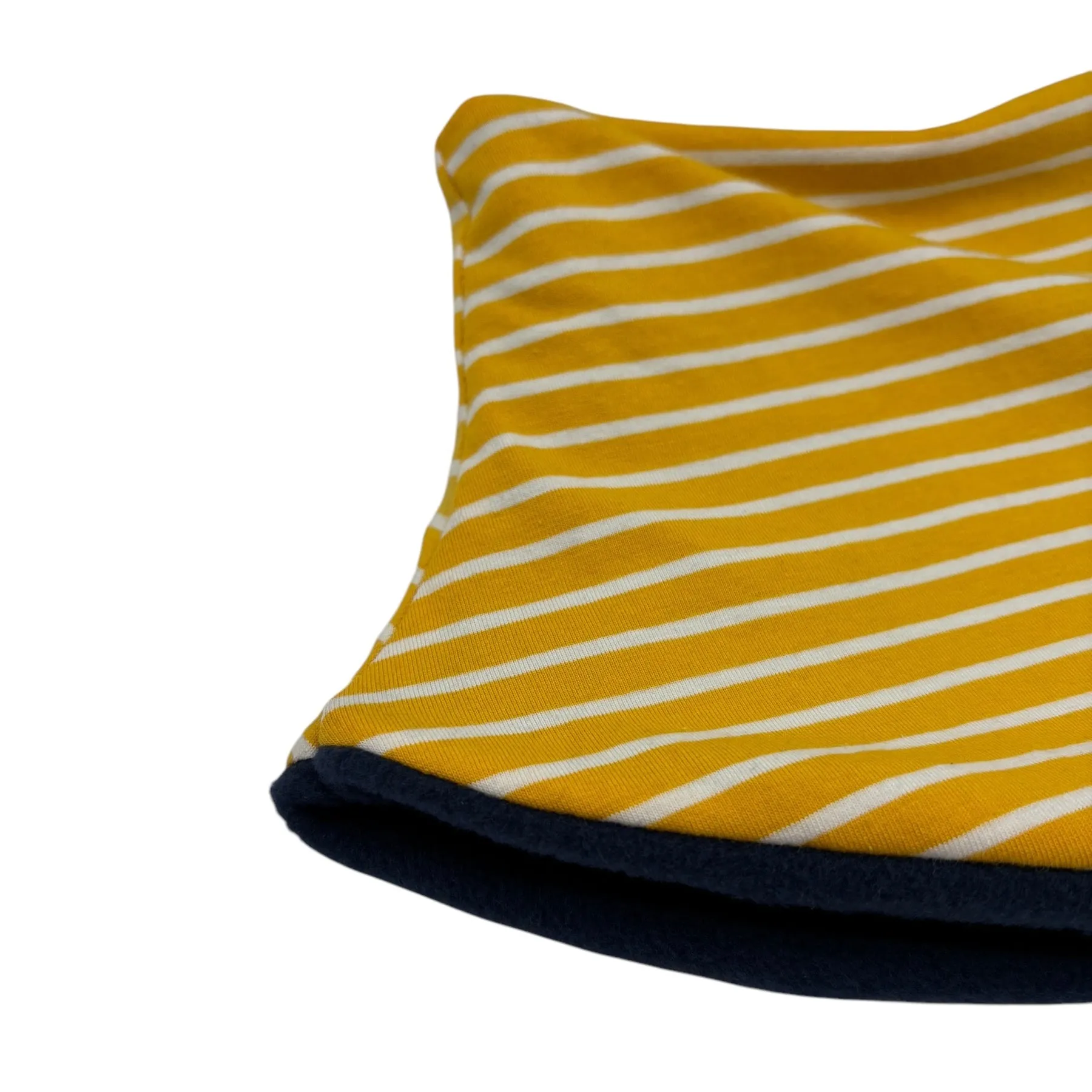 Adult Handmade Neck Warmer Stripes Yellow and White