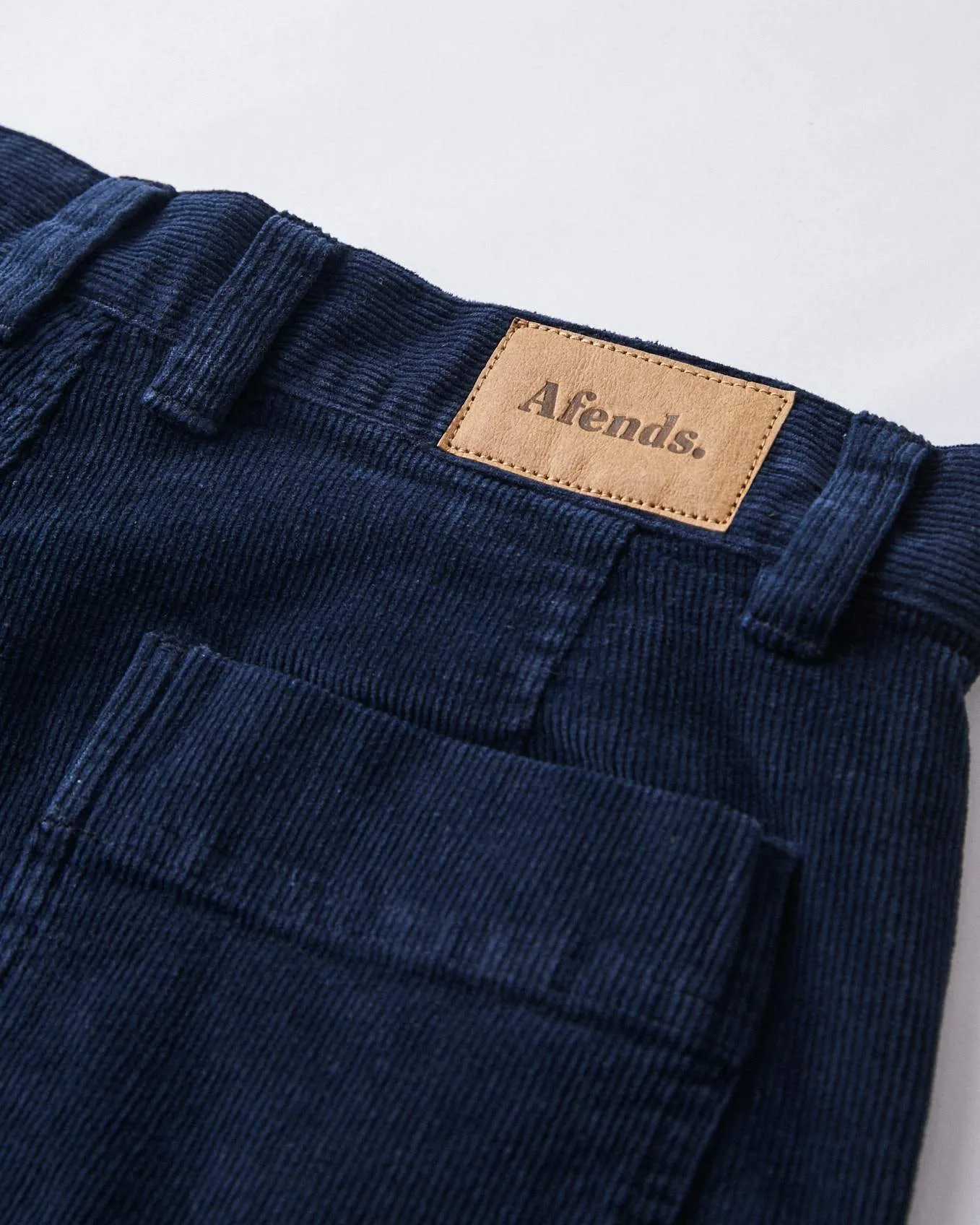 Afends Mens Psych - Corduroy Fixed Waist Walkshort - Deep Navy