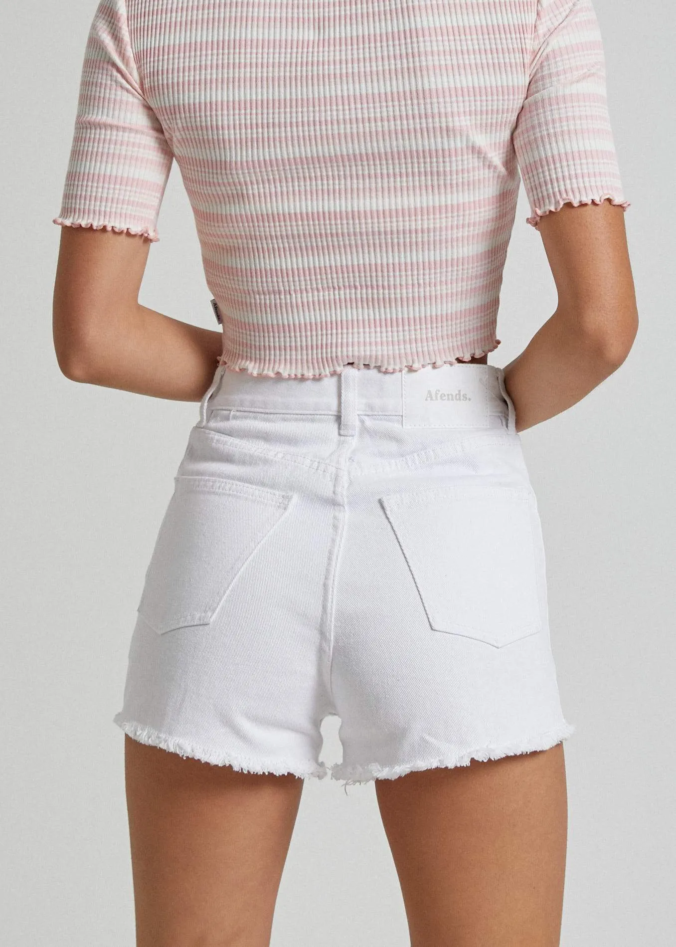 Afends Womens Campbell - Twill Short - White