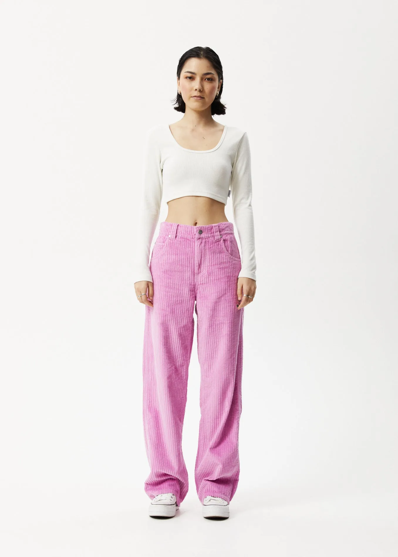 AFENDS Womens Day Dream - Corduroy Slouch Pants - Candy