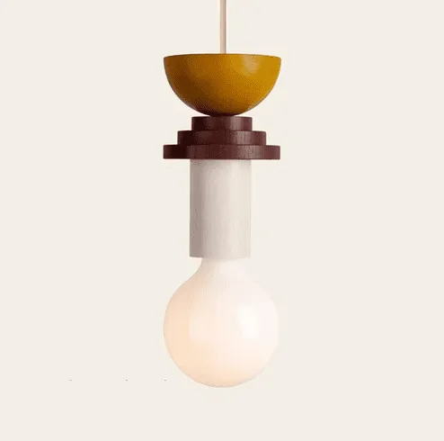 Aksel - Colored Wood Blocks LED Pendant Light