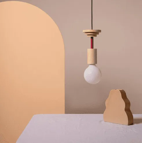 Aksel - Colored Wood Blocks LED Pendant Light