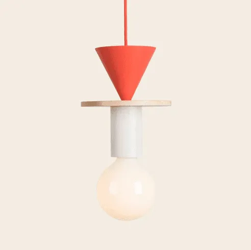 Aksel - Colored Wood Blocks LED Pendant Light