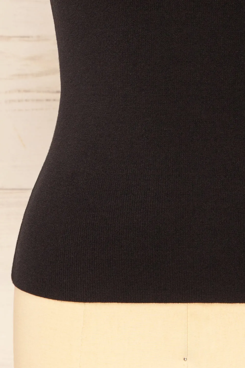 Altrincham Black | Halter Neck Knit Top