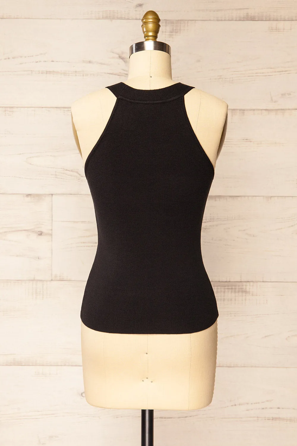 Altrincham Black | Halter Neck Knit Top