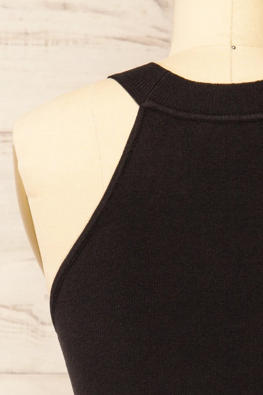 Altrincham Black | Halter Neck Knit Top