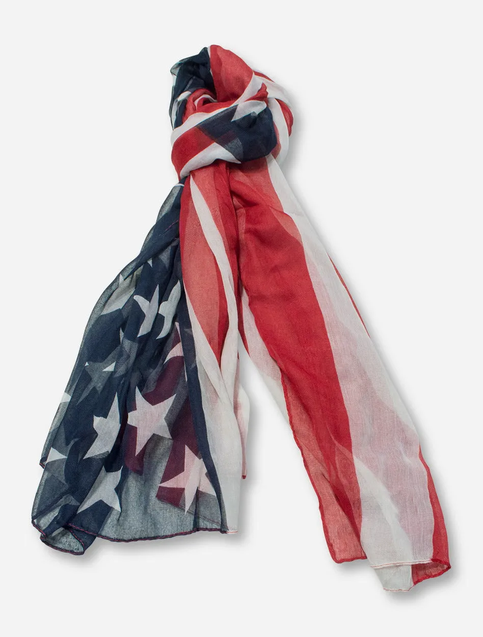 American Flag Red, White & Blue Scarf - Texas Tech