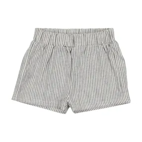 Analogie By Lil Legs Linen Pull On Shorts Blue Stripe