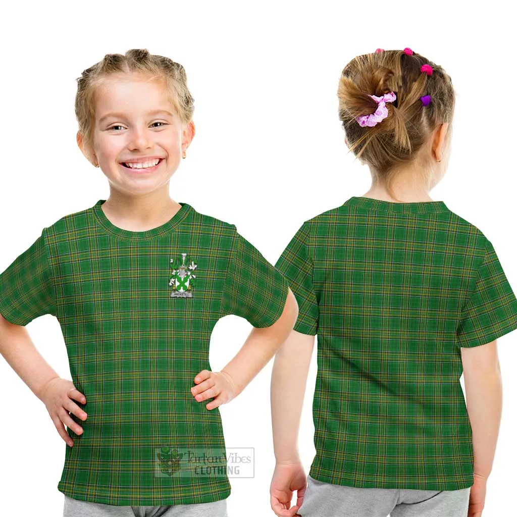 Ancketill Irish Clan Kid T-Shirt with Coat of Arms