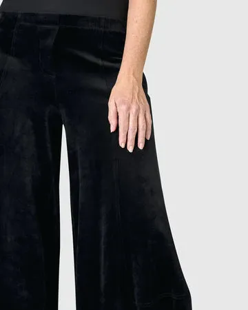 AP810B Oracle Velvet Punto Black Pant