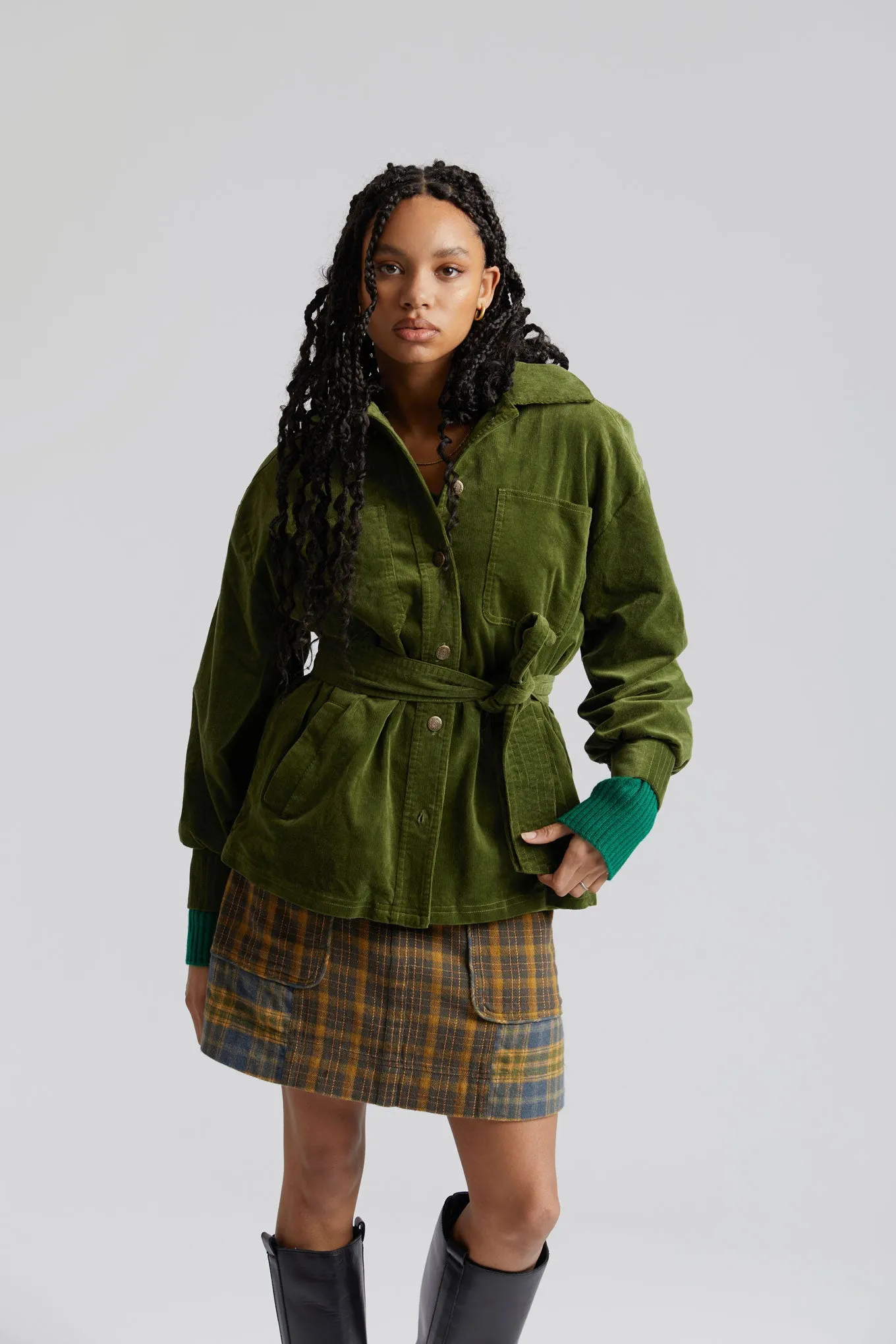 APPOLINO - Organic Cotton Needle Cord Jacket Pine Green