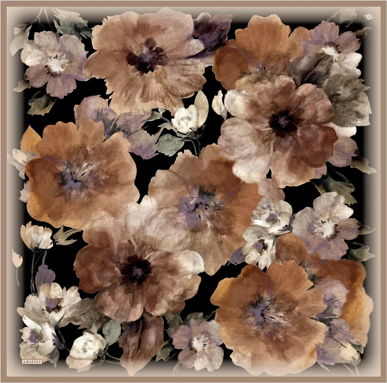 Armine Dreamy Floral Silk Scarf No. 8