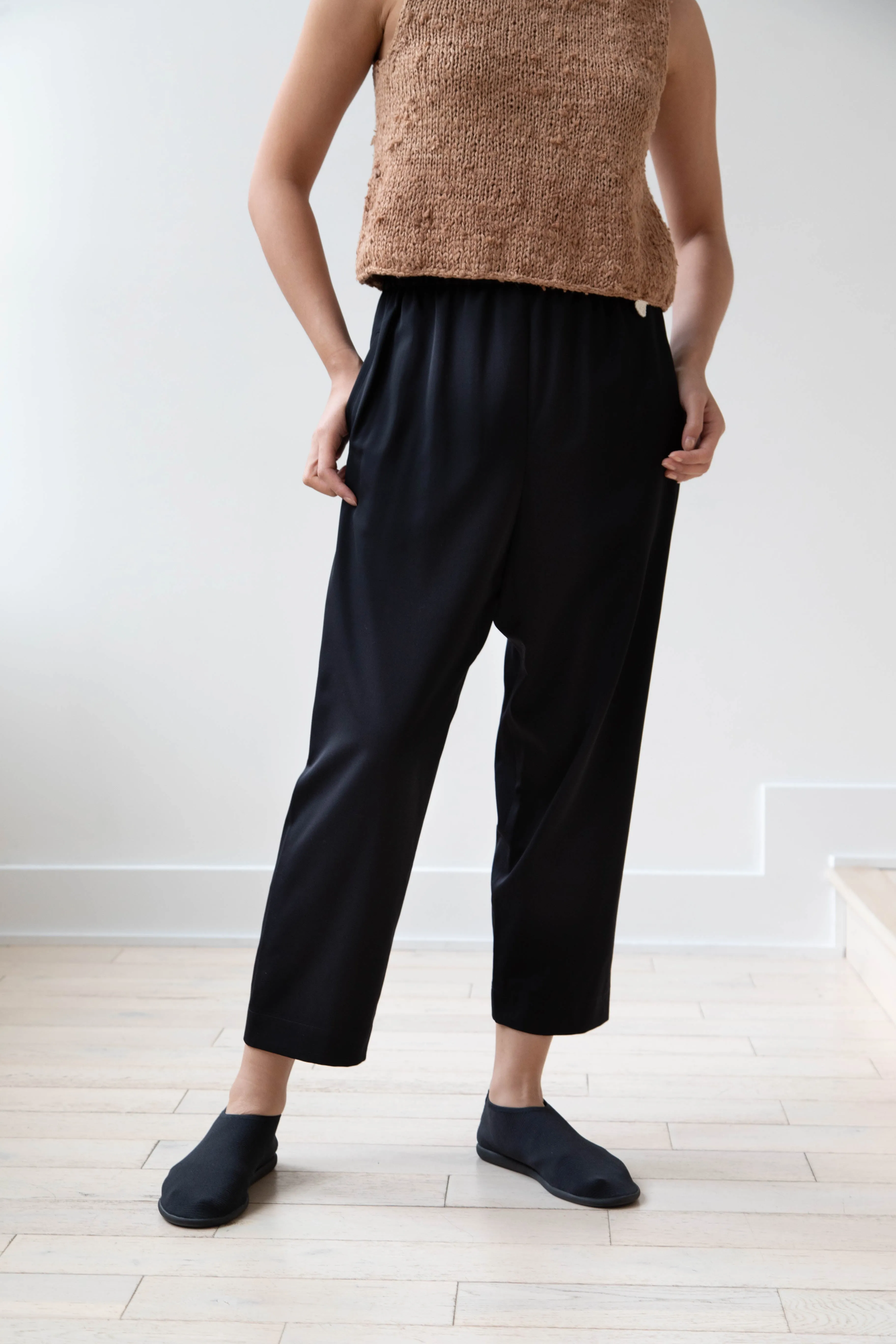 Arts & Science | Super Fine Wool Easy Pants in Black