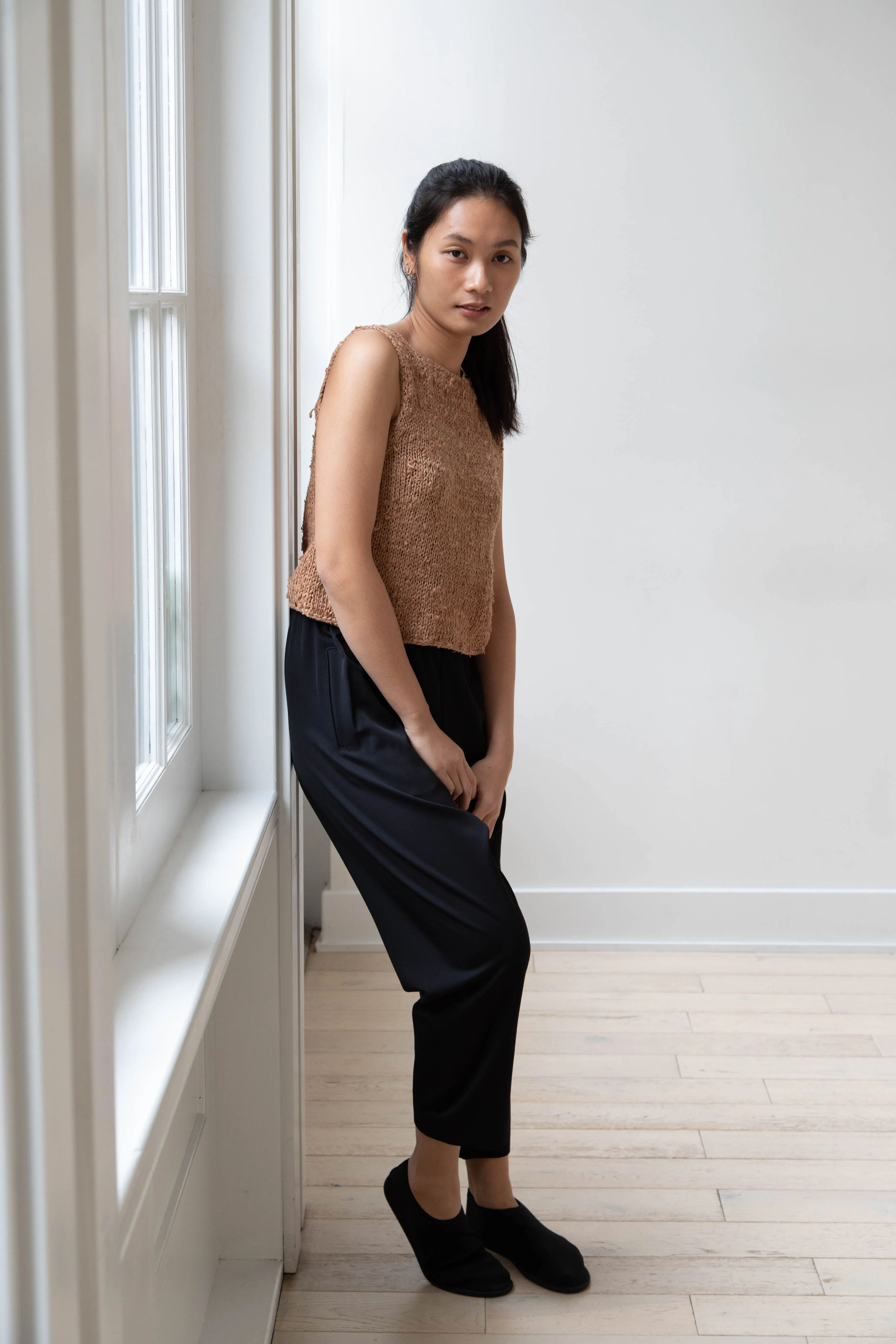 Arts & Science | Super Fine Wool Easy Pants in Black