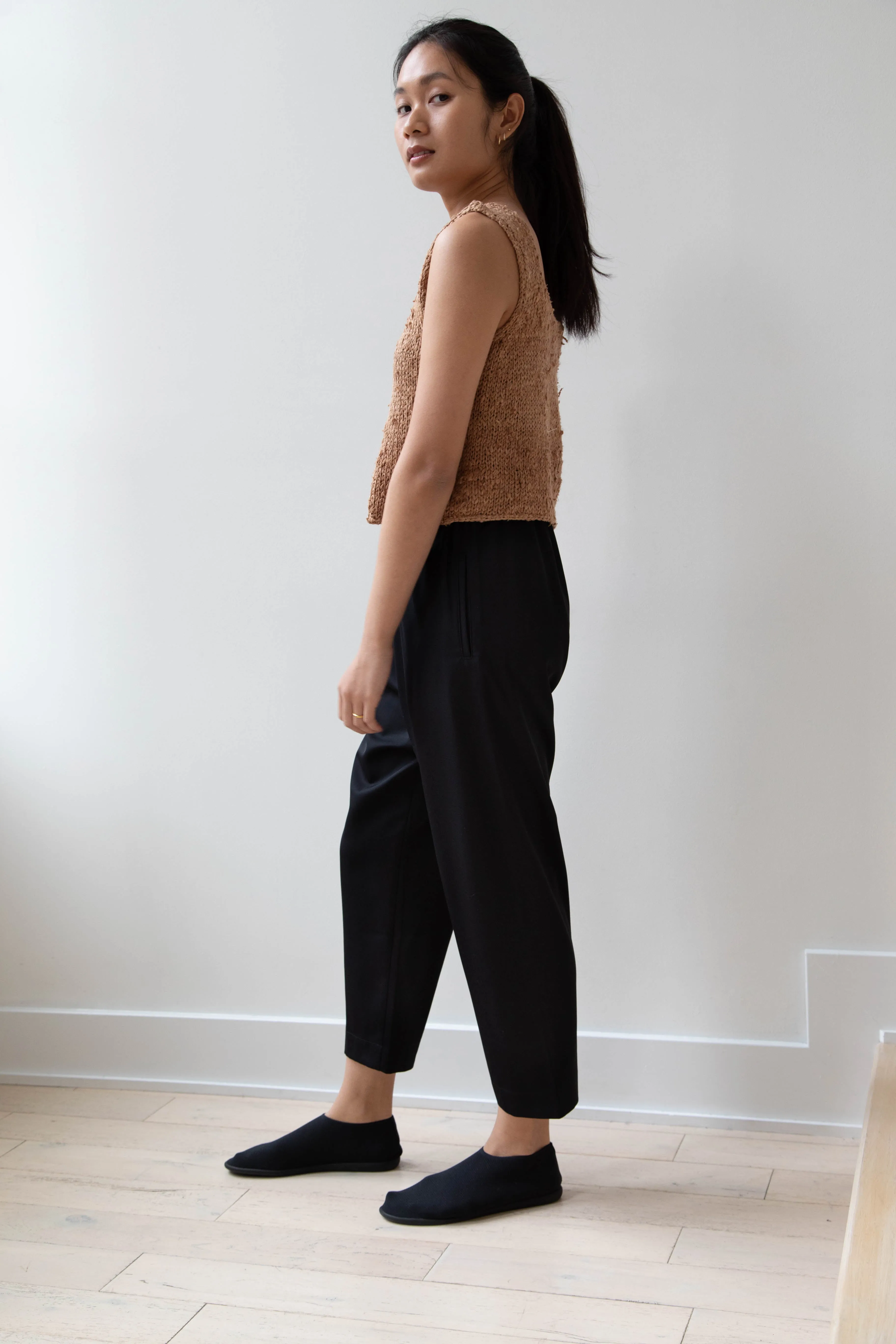 Arts & Science | Super Fine Wool Easy Pants in Black