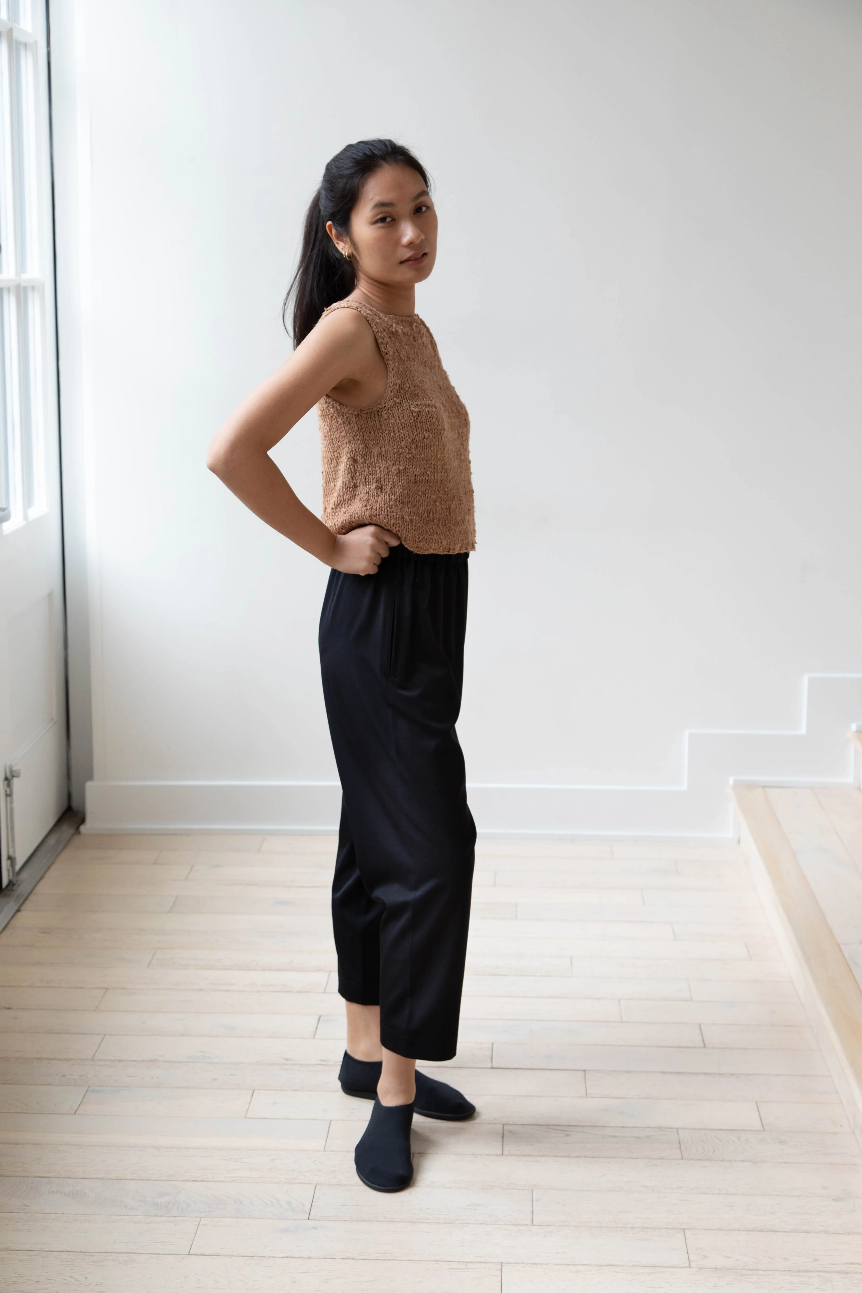 Arts & Science | Super Fine Wool Easy Pants in Black