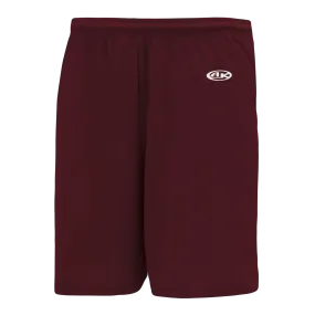 Athletic Knit (AK) BS1300M-009 Mens Maroon Basketball Shorts