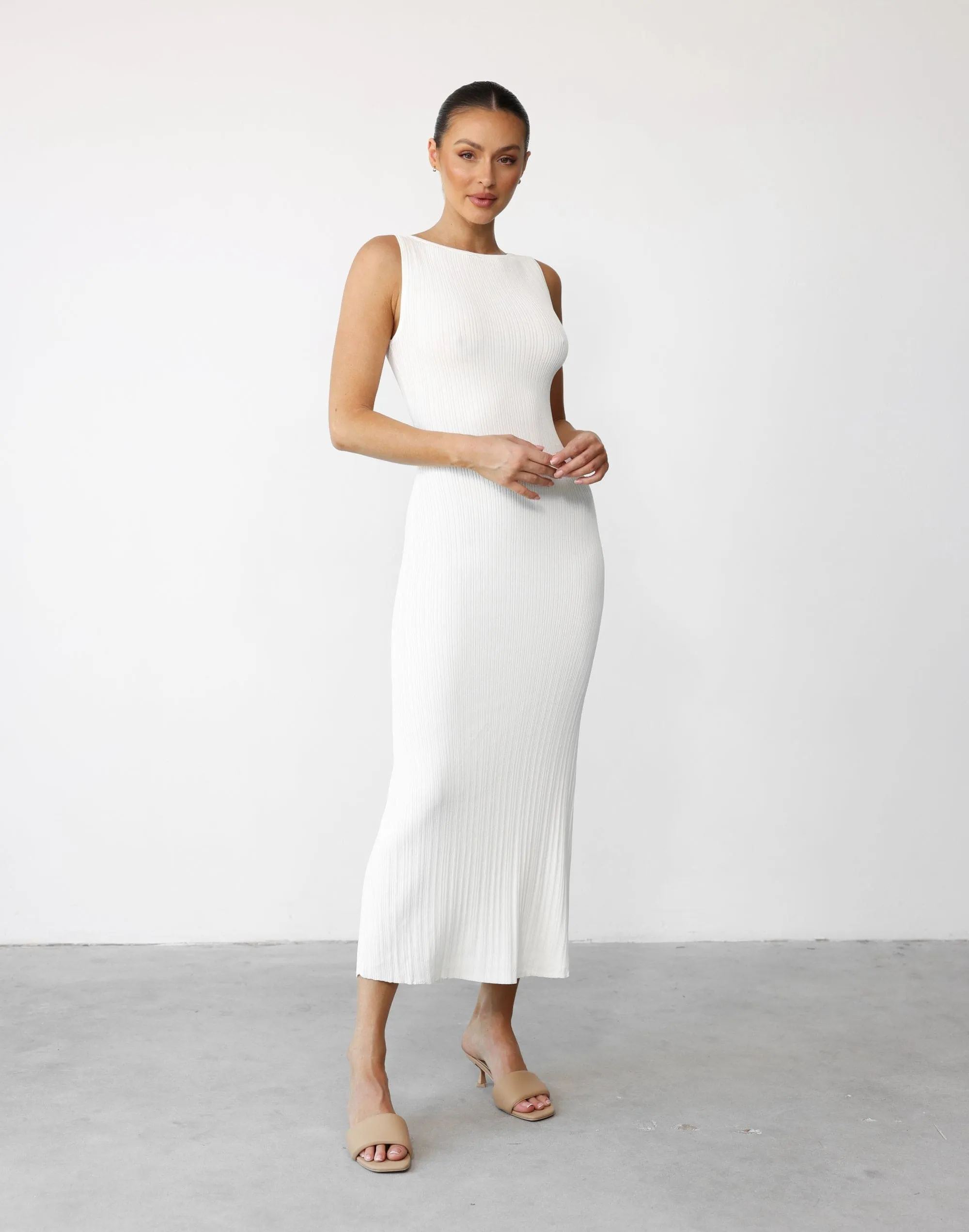 Aylah Midi Dress (Cream)