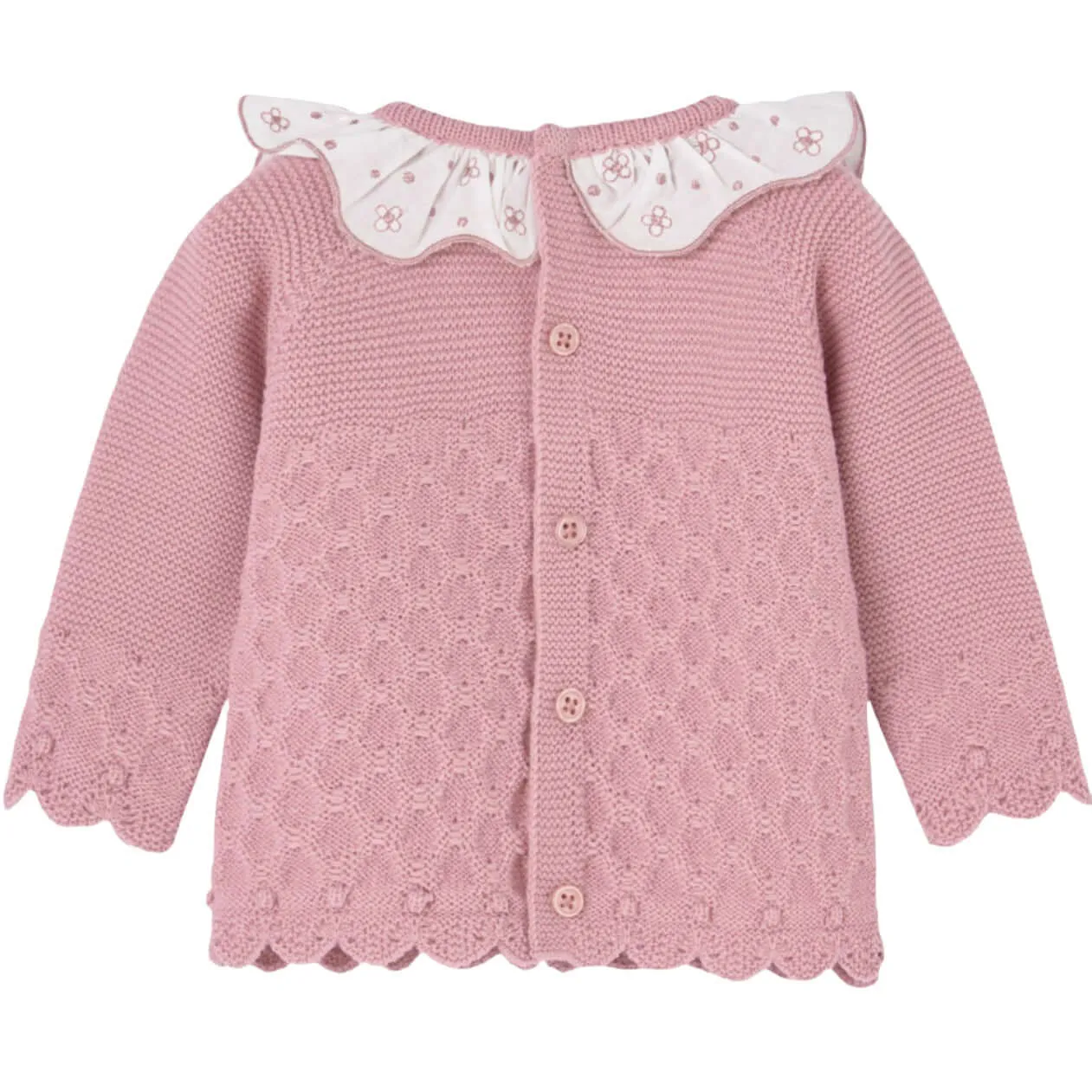 Baby Girls Pink Floral Knit Set