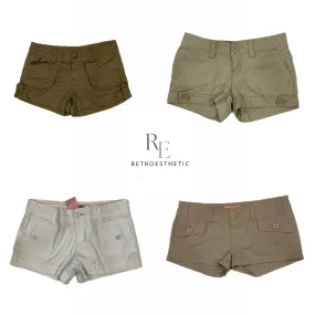 Beige-Core Army Girl Summer Shorts (SR-440)