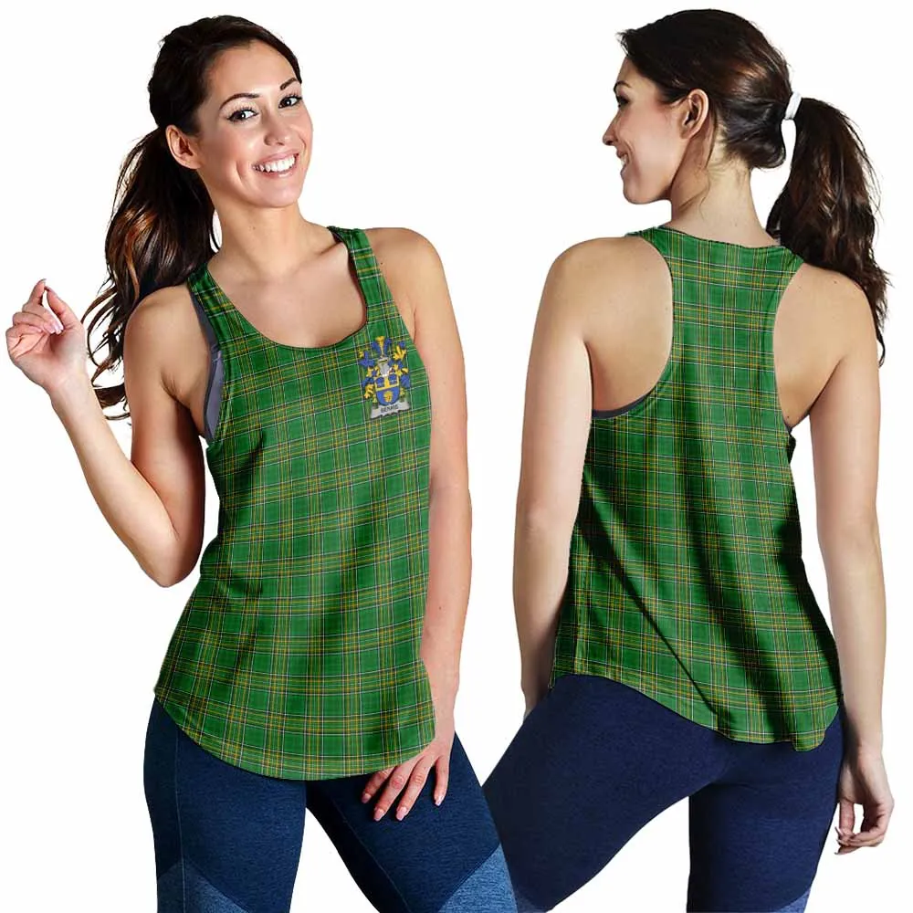 Bennis Irish Clan Tartan Women's Racerback Tanks with Coat of Arms