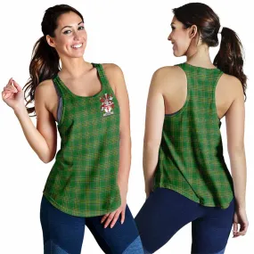 Bergin Irish Clan Tartan Women's Racerback Tanks with Coat of Arms