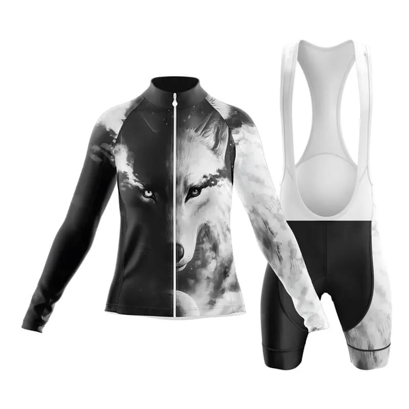 Black and White Wolf (V1) Club Cycling Kit