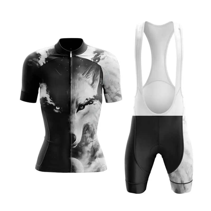 Black and White Wolf (V1) Club Cycling Kit