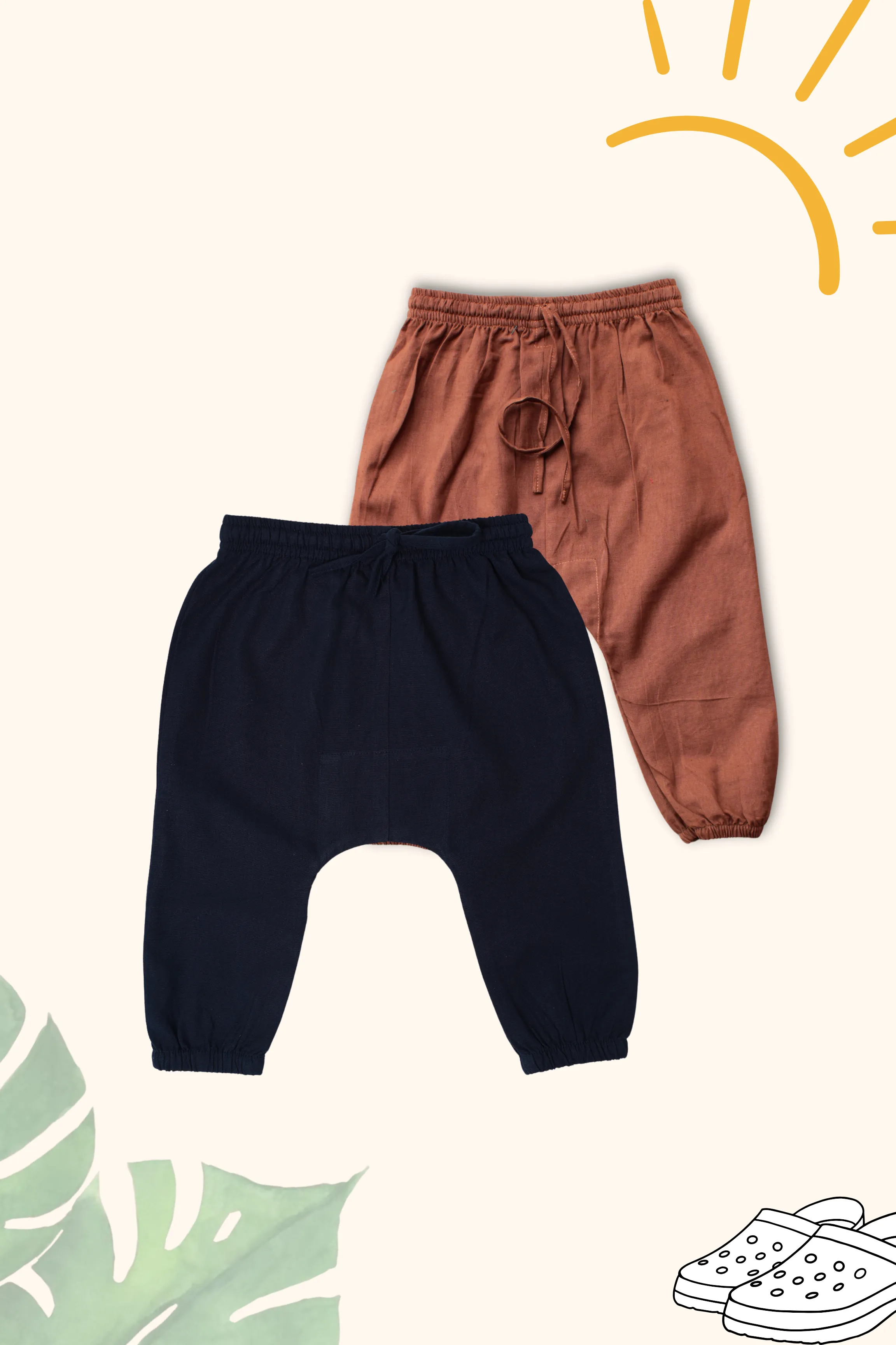 Boys Pure Cotton Miyani Pants Combo