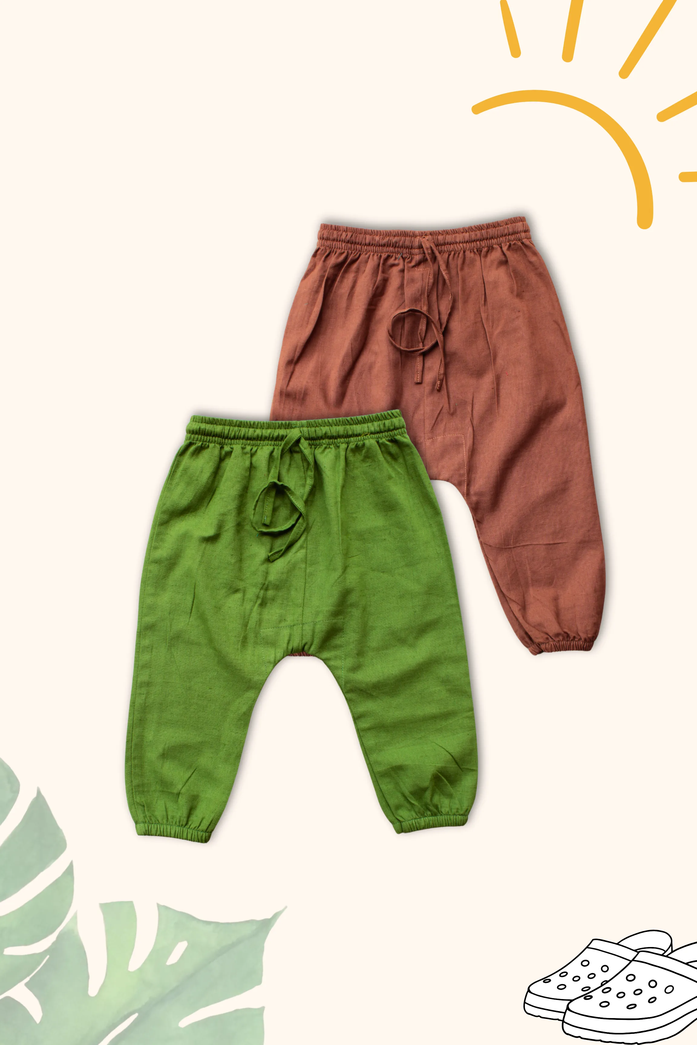 Boys Pure Cotton Miyani Pants Combo