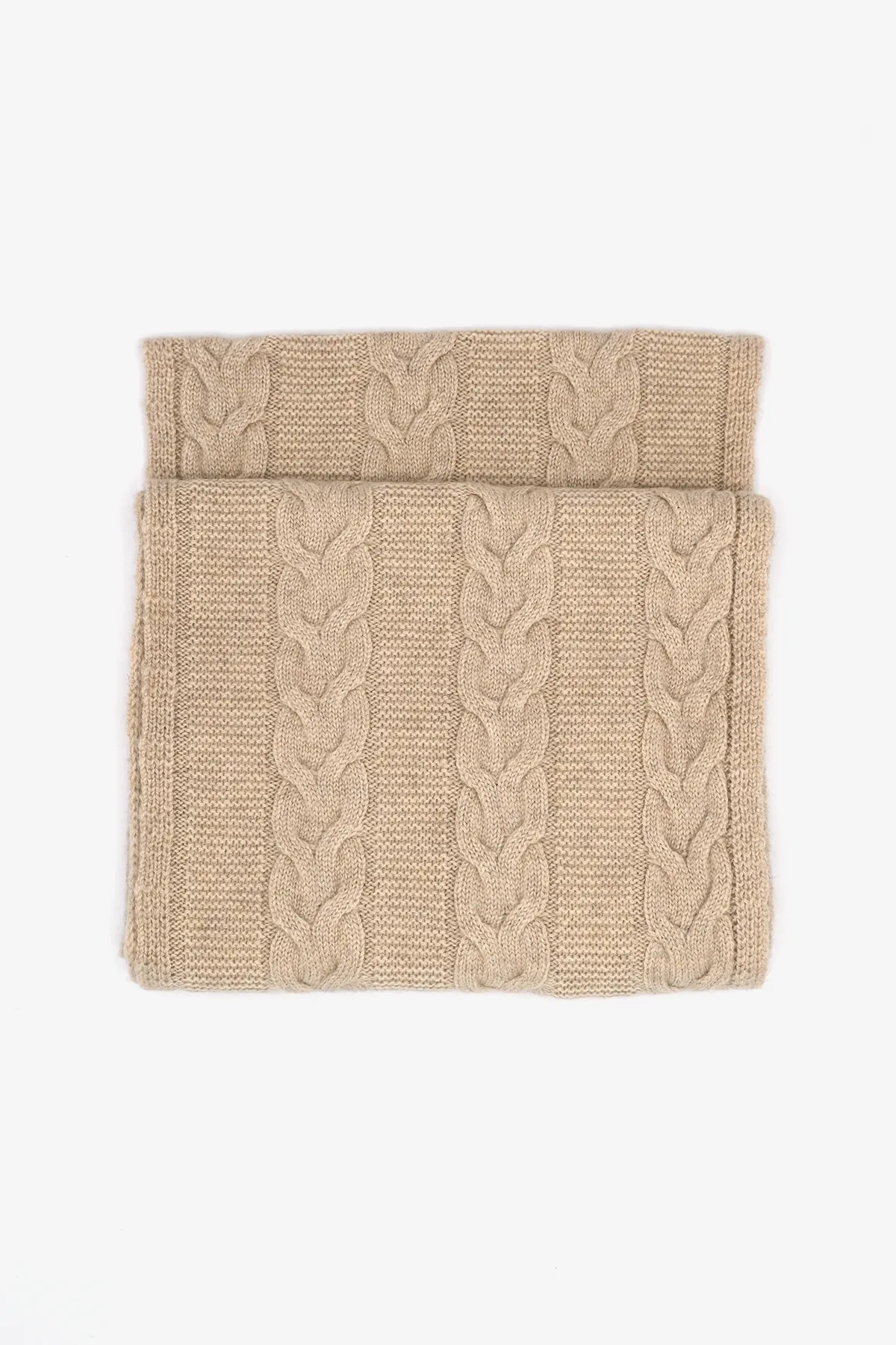 Braid Knit Cashmere Scarf