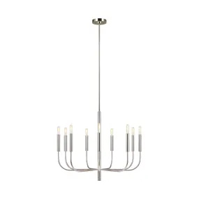 Brianna 9-Light Single Tier Chandelier in Polished Nickel