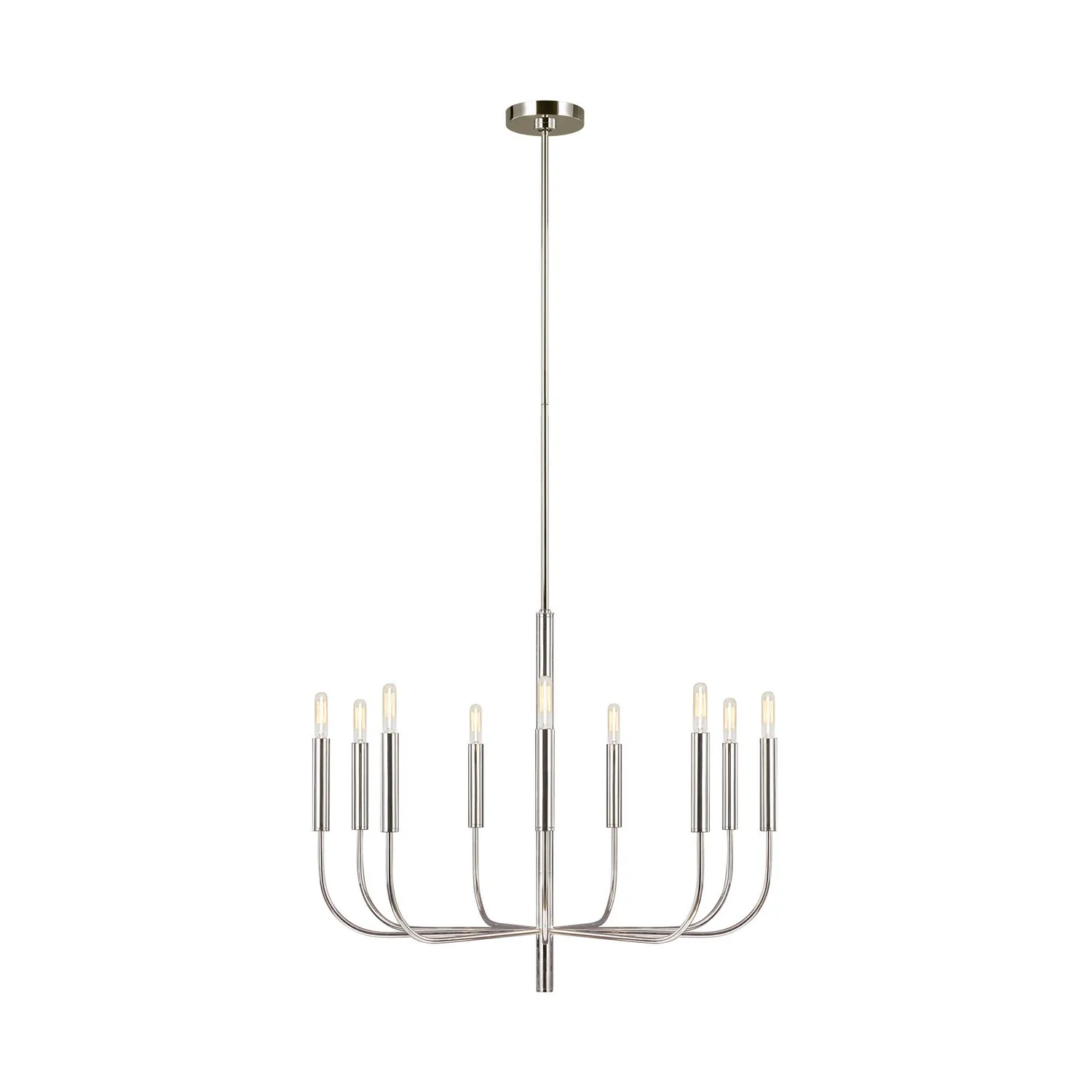 Brianna 9-Light Single Tier Chandelier in Polished Nickel