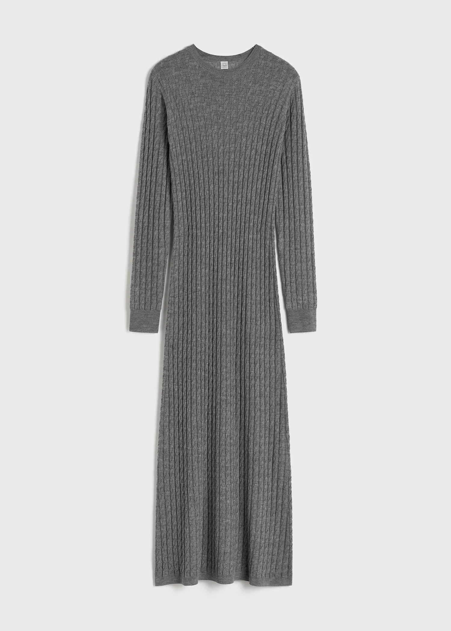 Cable knit dress grey melange