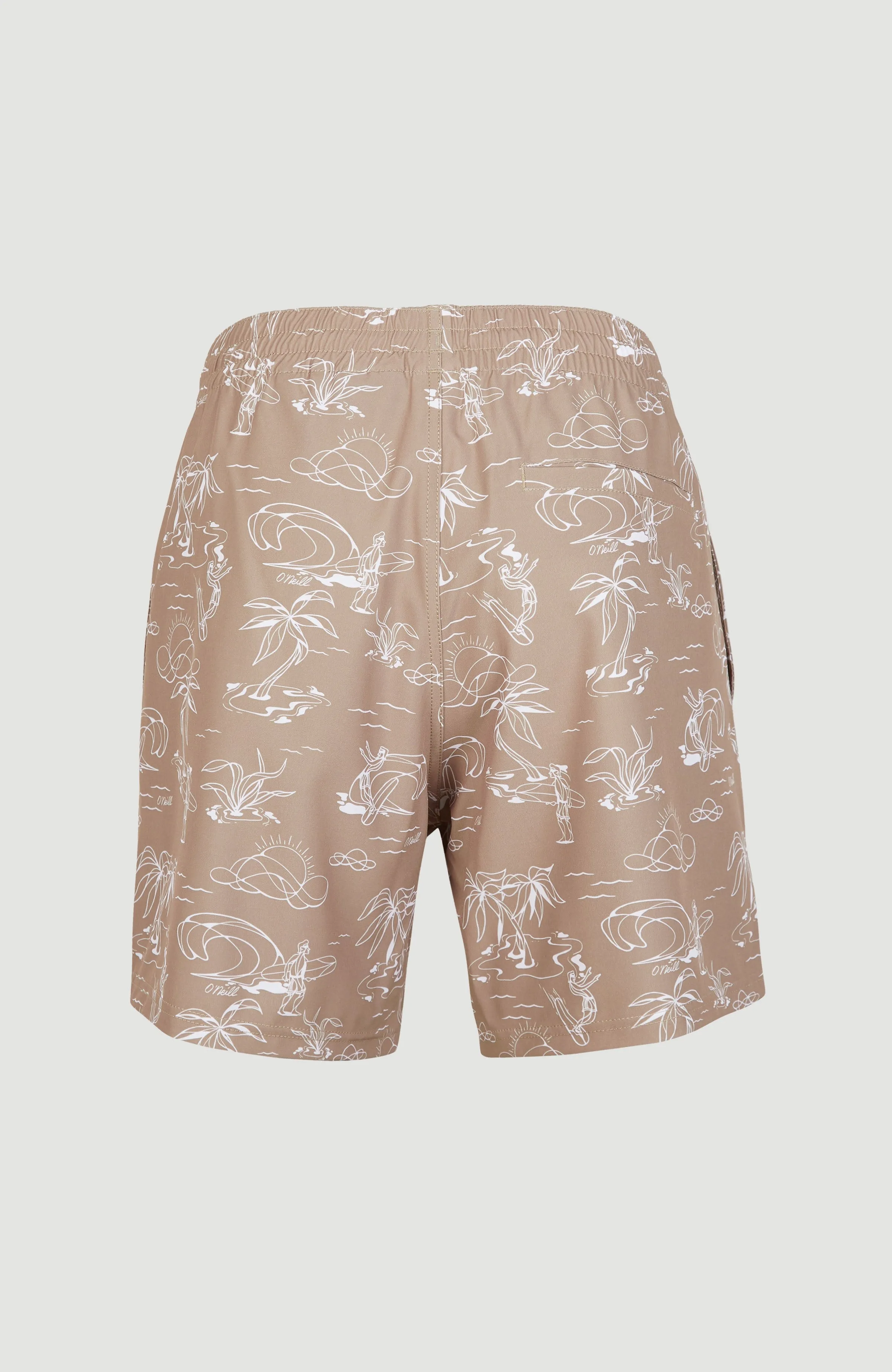 Cali Circle Surfer 16'' Swim Shorts | Beige Circle Surfer