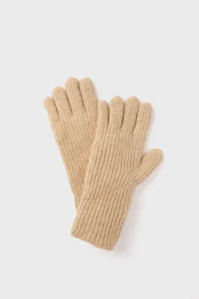 Camel Chunky Knit Gloves