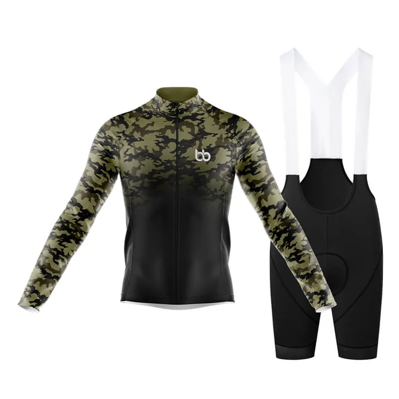 Camouflage Neck Club Cycling Kit (V3) (Green-Black)