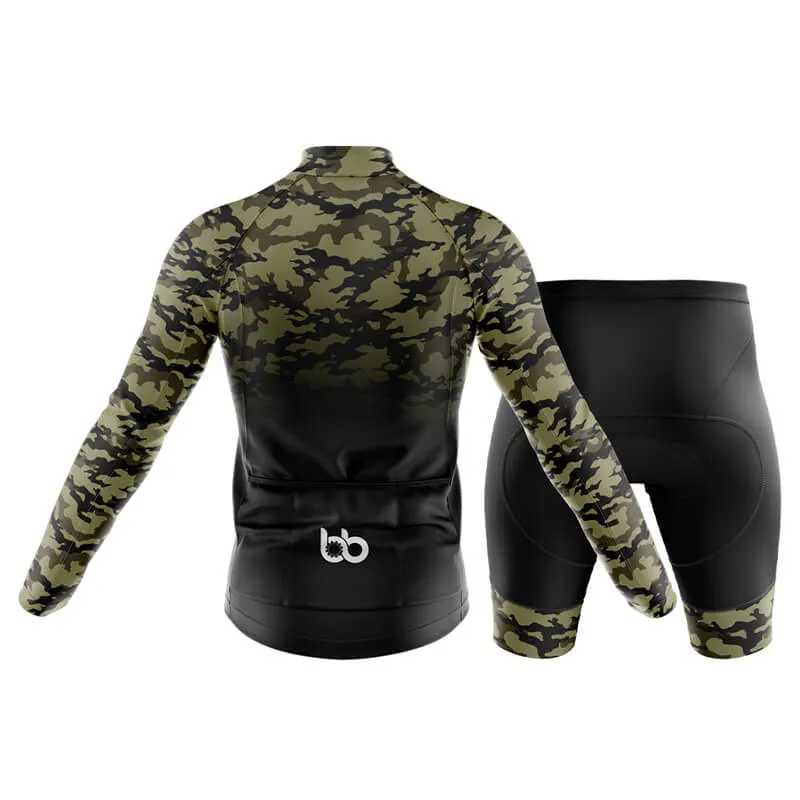 Camouflage Neck Club Cycling Kit (V3) (Green-Black)