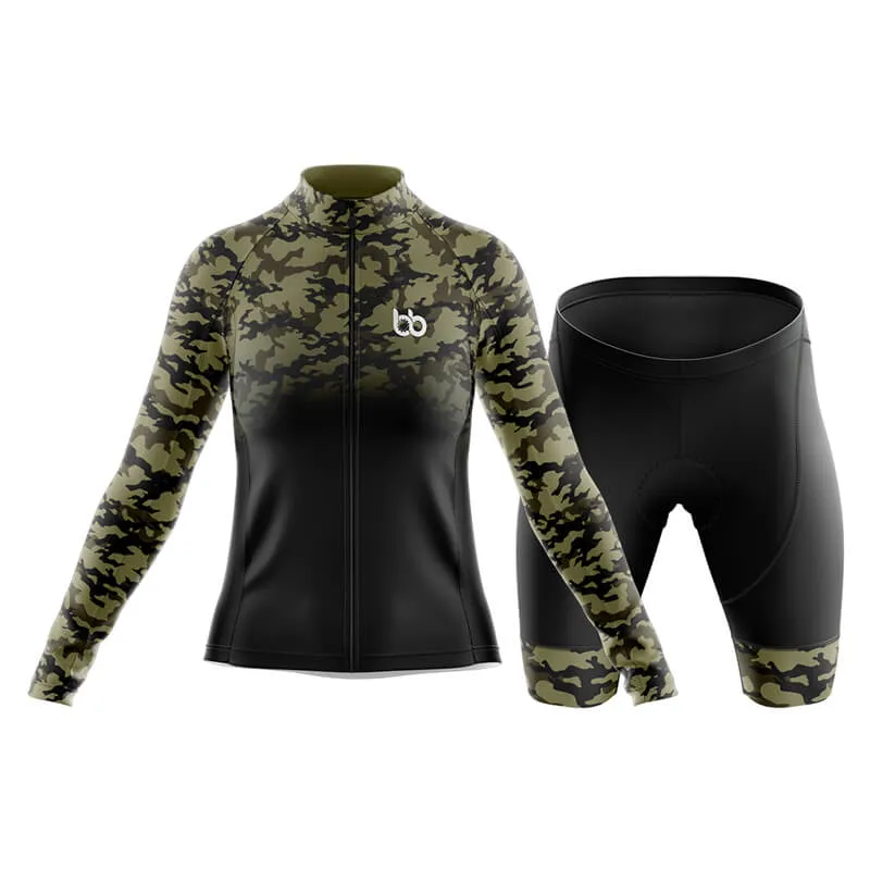 Camouflage Neck Club Cycling Kit (V3) (Green-Black)