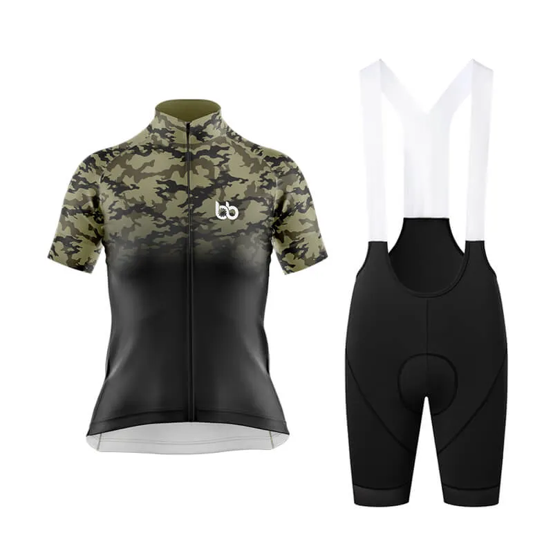 Camouflage Neck Club Cycling Kit (V3) (Green-Black)