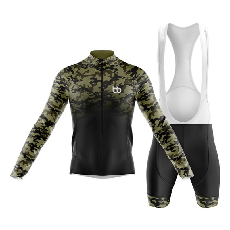 Camouflage Neck Club Cycling Kit (V3) (Green-Black)