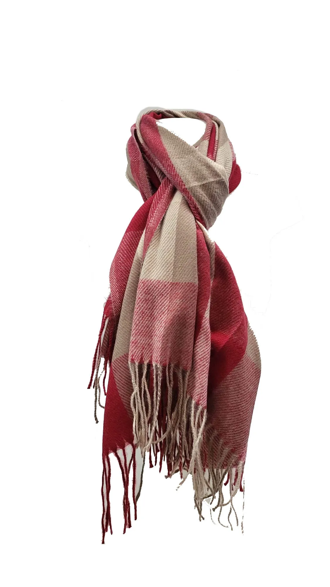 CARA RMD221005 SS23 SQUARE CHECK PASHMINA SCARF