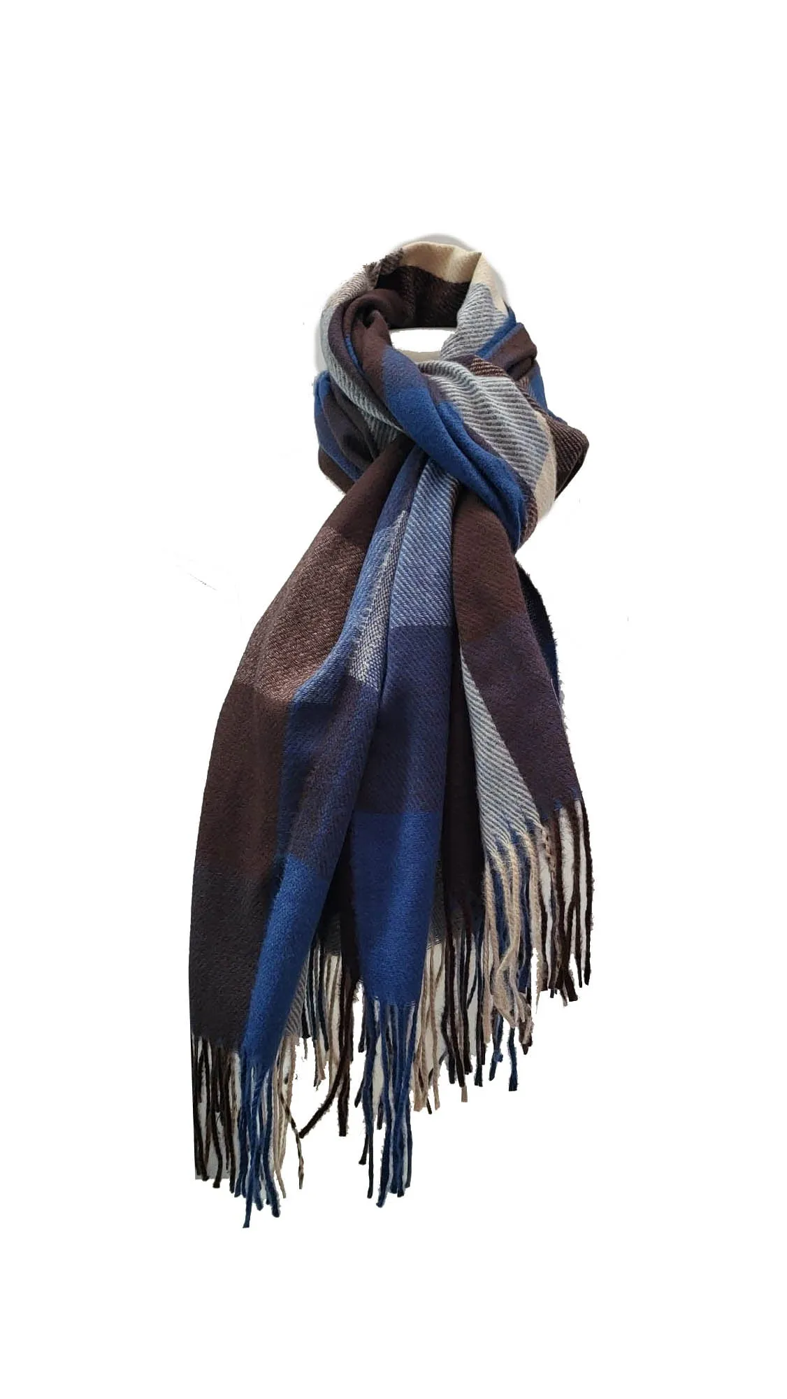 CARA RMD221005 SS23 SQUARE CHECK PASHMINA SCARF