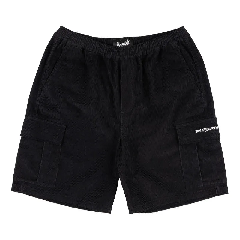 Chamber Corduroy Cargo Shorts - Black